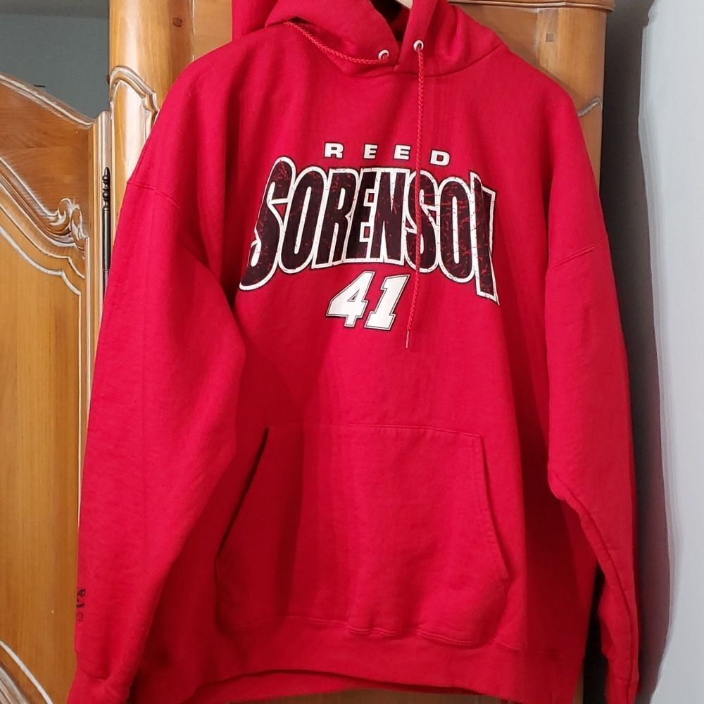 NASCAR, red hoodie Reed Sorenson, #41. XL. VERY nice